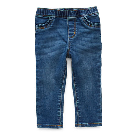 Okie Dokie Baby Girls Skinny Fit Jegging, 6 Months, Blue