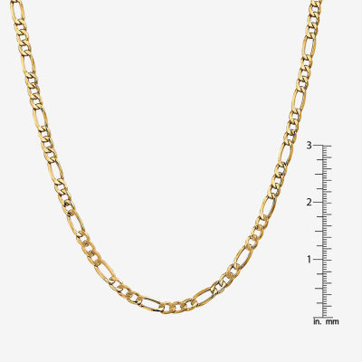 14K Gold Inch Semisolid Figaro Chain Necklace