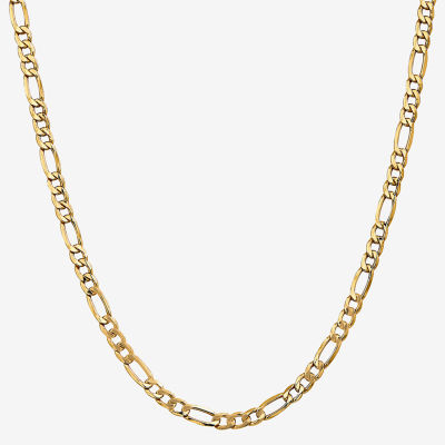 14K Gold Inch Semisolid Figaro Chain Necklace