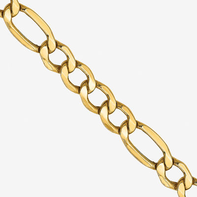 14K Gold Inch Semisolid Figaro Chain Necklace