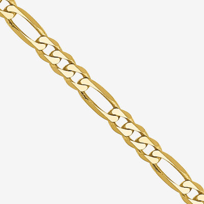 10K Gold Inch Solid Figaro Chain Necklace