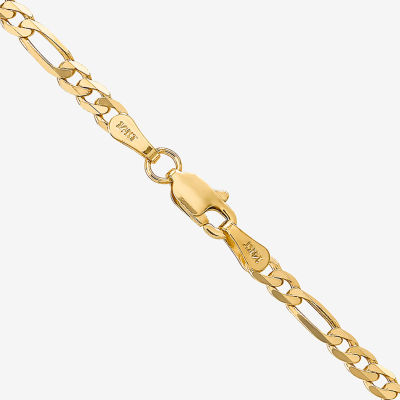 10K Gold Inch Solid Figaro Chain Necklace