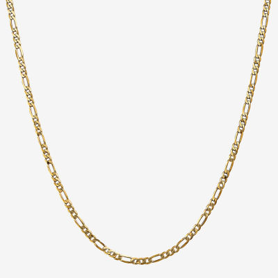 10K Gold Inch Solid Figaro Chain Necklace