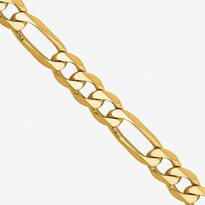 10K Gold Inch Solid Figaro Chain Necklace