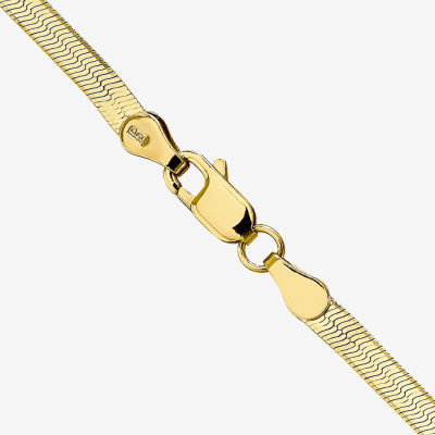 Solid Herringbone Chain Necklace
