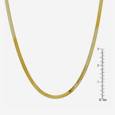 Solid Herringbone Chain Necklace