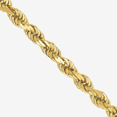 10K Gold Inch Solid Rope Chain Necklace