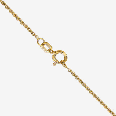 14K Gold Solid Rope Chain Necklace