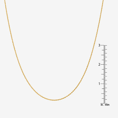 14K Gold Solid Rope Chain Necklace