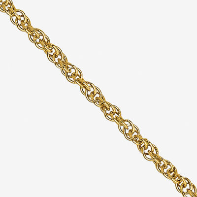 14K Gold Solid Rope Chain Necklace