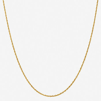 14K Gold 16 inch Solid Rope Chain Necklace | One Size | Necklaces + Pendants Chain Necklaces