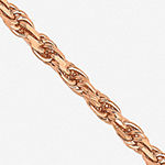 14K Rose Gold Solid Rope Chain Necklace