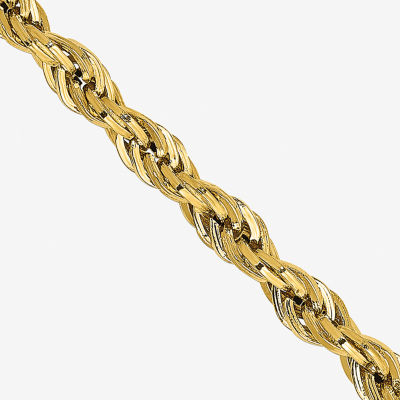 14K Gold Semisolid Rope Chain Necklace