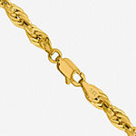 14K Gold Semisolid Rope Chain Necklace