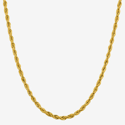 14K Gold Semisolid Rope Chain Necklace