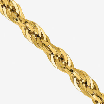 14K Gold Semisolid Rope Chain Necklace