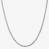 14K White Gold 22 Inch Rope Chain Necklace JCPenney
