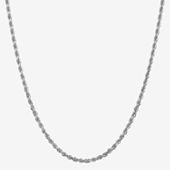 14K White Gold 22 Inch Rope Chain Necklace JCPenney