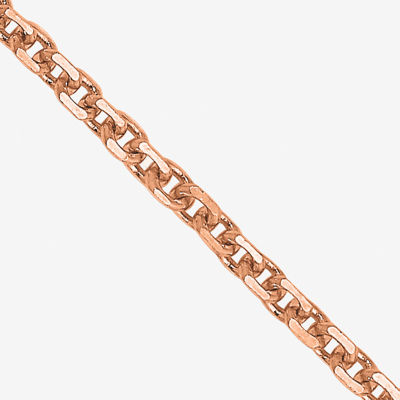 14K Rose Gold 16 Inch Solid Cable Chain Necklace