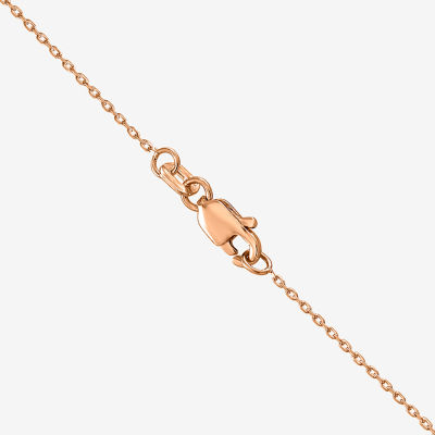 14K Rose Gold 16 Inch Solid Cable Chain Necklace