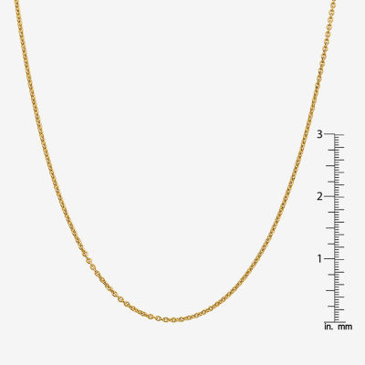 10K Gold Solid Cable Chain Necklace