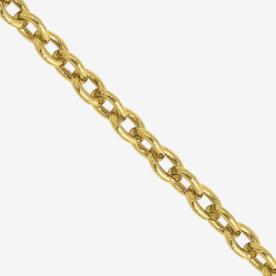 10K Gold Solid Cable Chain Necklace