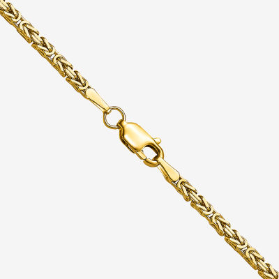 14K Gold Inch Solid Byzantine Chain Necklace