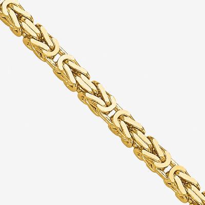 14K Gold Inch Solid Byzantine Chain Necklace