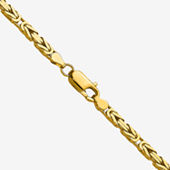 Steeltime Stainless Steel 24 Inch Solid Byzantine Chain Necklace