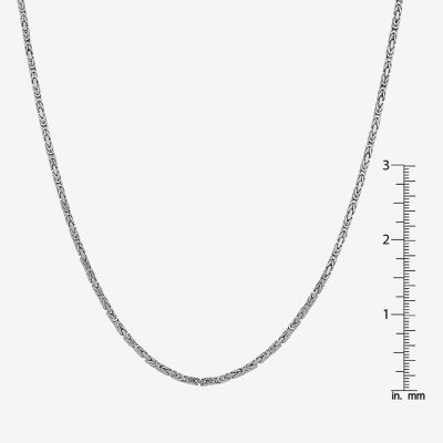 14K Gold Inch Solid Byzantine Chain Necklace