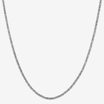 14K Gold Inch Solid Byzantine Chain Necklace