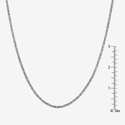 14K Gold Inch Solid Byzantine Chain Necklace