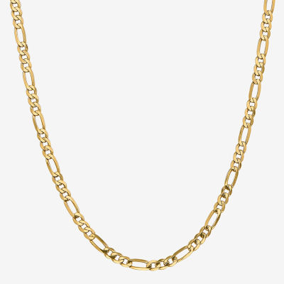 14K Gold Inch Solid Figaro Chain Necklace