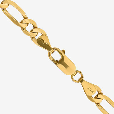 14K Gold Inch Solid Figaro Chain Necklace