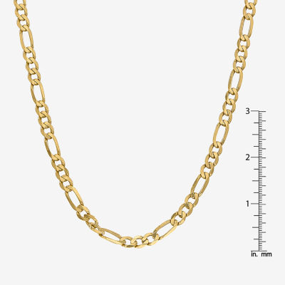 14K Gold Inch Solid Figaro Chain Necklace