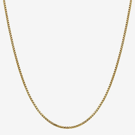 14K Gold 16 Inch Hollow Box Chain Necklace, One Size