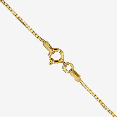 14K Gold Solid Box - Inch Chain Necklace
