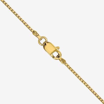 14K Gold Solid Box - Inch Chain Necklace