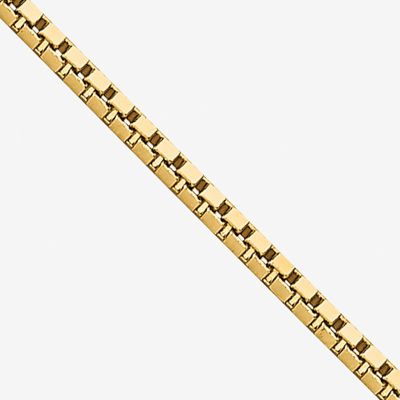 14K Gold Solid Box - Inch Chain Necklace