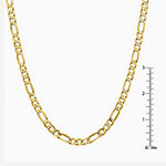10K Gold 6mm Solid Figaro Chain Necklace