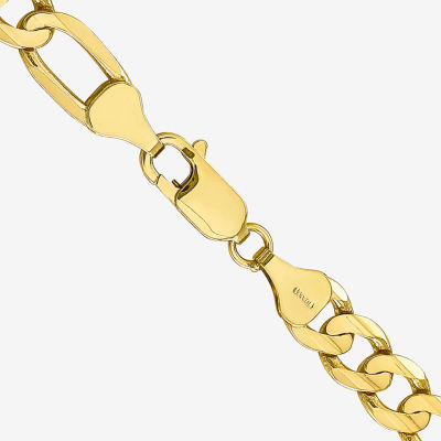 10K Gold Inch Solid Figaro Chain Necklace