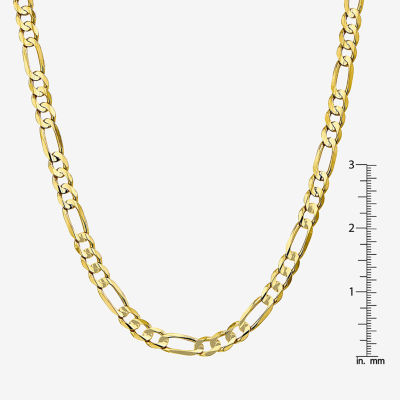 10K Gold Inch Solid Figaro Chain Necklace