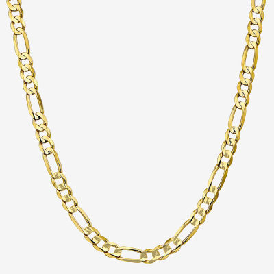 10K Gold Inch Solid Figaro Chain Necklace