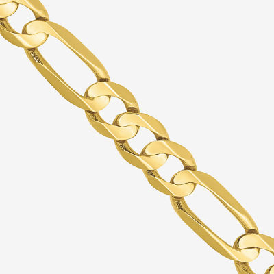 10K Gold Inch Solid Figaro Chain Necklace