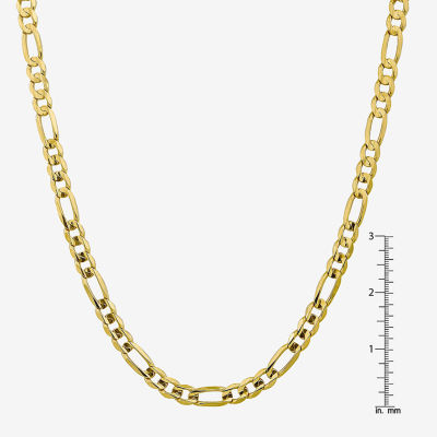 10K Gold Inch Solid Figaro Chain Necklace