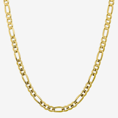 10K Gold Inch Solid Figaro Chain Necklace