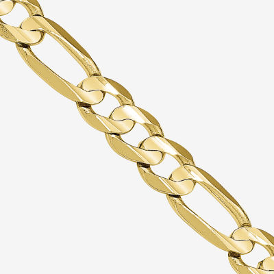 10K Gold Inch Solid Figaro Chain Necklace