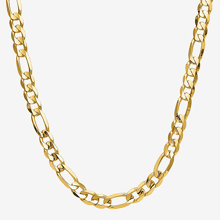 Mens 22 Inch 10K Gold Link Necklace, One Size