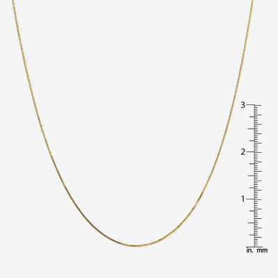 10K Gold -24" Solid Box Chain Necklace