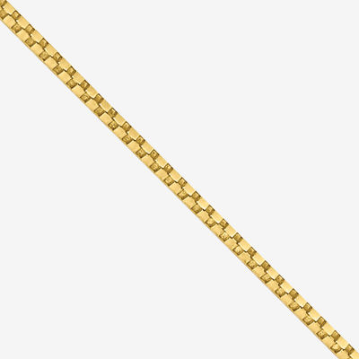 10K Gold -24" Solid Box Chain Necklace